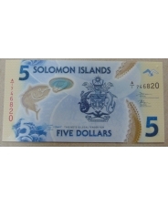 Соломоновы острова 5 долларов 2019 UNC